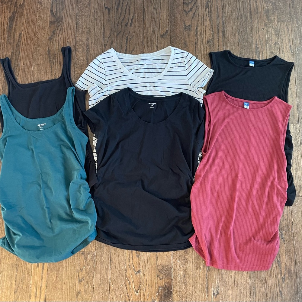 Old Navy Maternity Top Bundle Short Sleeve Tank Top size Large